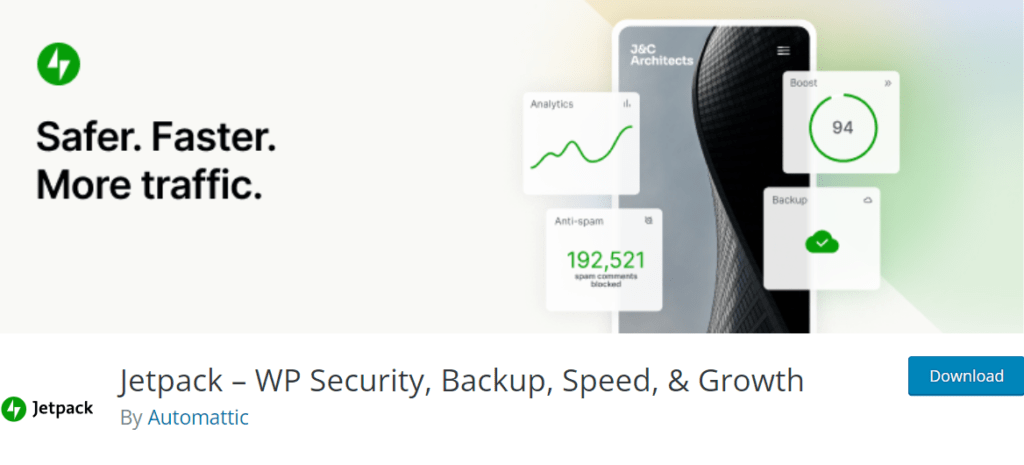 Плагин Jetpack – WP Security, Backup, Speed, & Growth