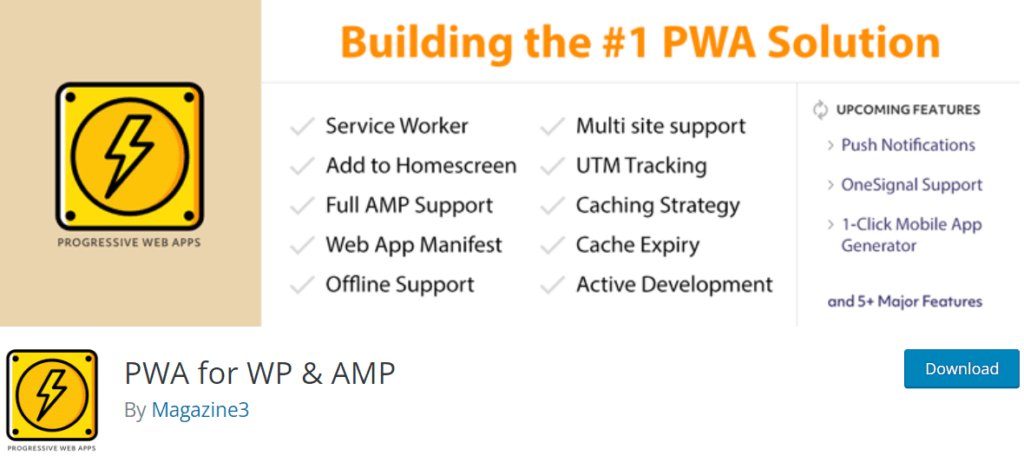 Плагин PWA for WP & AMP