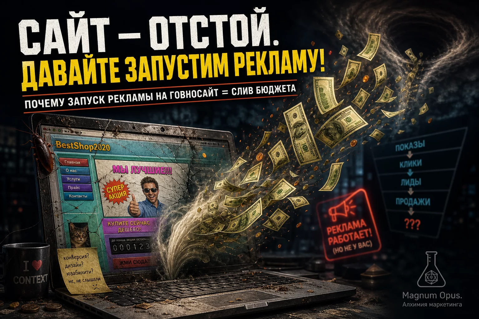 Когда вам говорят что сайт г*вно - это следует понимать буквально!